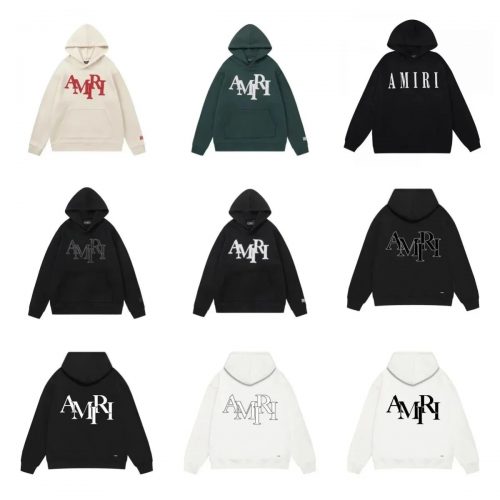 Amiri Core Logo Graphic Streetwear Hoodie Multicolor