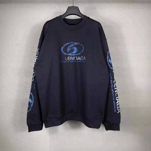 Balenciaga Authentic Sports Apparel Oversized Sweatshirt Black