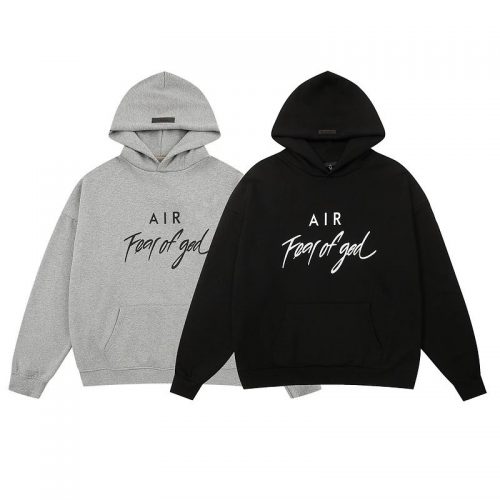 Fear of God FOG Air Fear of God Oversized Hoodie Black and Gray