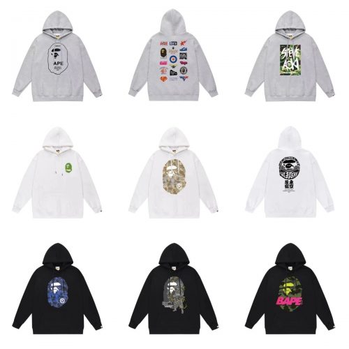 A Bathing Ape BAPE Graphic Print Streetwear Hoodie Multicolor
