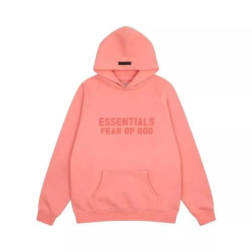 Fear of God FOG Essentials Pullover Hoodie Streetwear Sweatshirt Pink