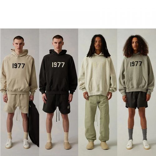 Fear of God FOG Essentials 1977 Oversized Hoodie Beige