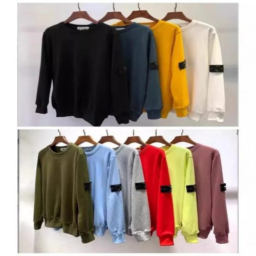 Stone Island Badge Crewneck Sweatshirt Casual Pullover Multicolor