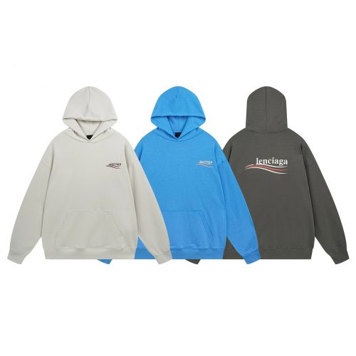 Balenciaga Political Campaign Oversized Hoodie Multicolor