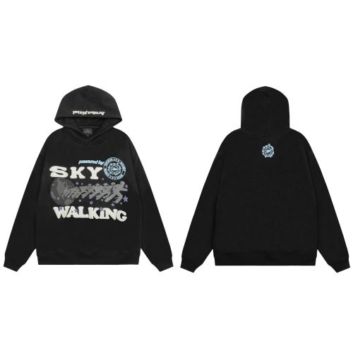 Broken Planet Market BPM Sky Walking Graphic Streetwear Hoodie Black