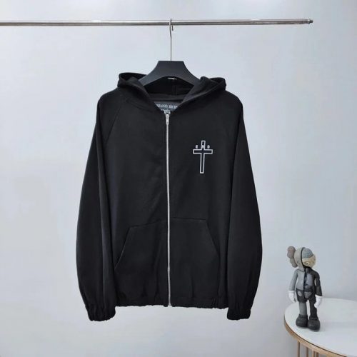 Enfants Riches Déprimés ERD Cross Graphic Zip-Up Hoodie Black