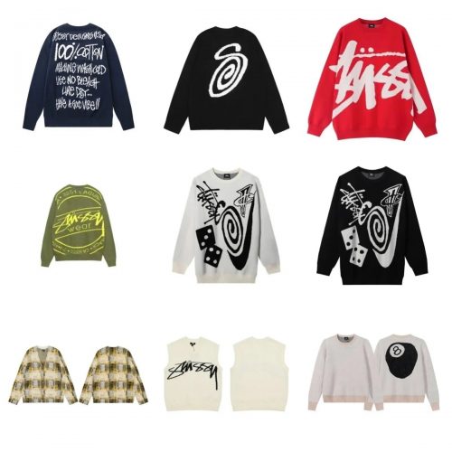 Stussy Graphic Knitwear Oversized Sweater Collection Multicolor