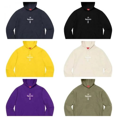 Supreme Cross Box Logo Streetwear Hoodie Multicolor