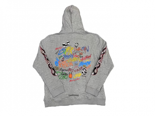 Chrome Hearts Matty Boy Graphic Streetwear Hoodie Gray