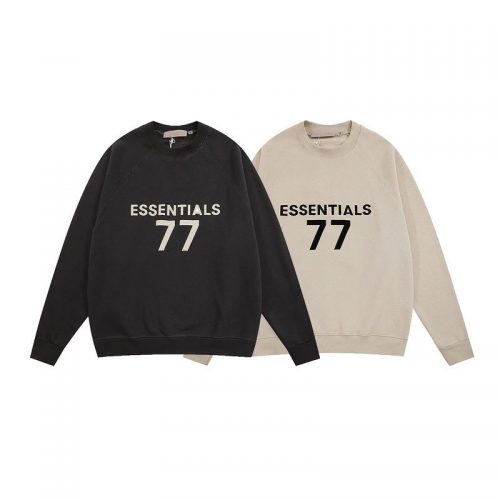 Fear of God Essentials 77 Oversized Crewneck Sweatshirt Black and Beige