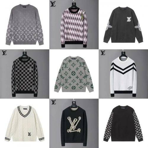 Louis Vuitton LV Monogram Knit Sweater Collection Luxury Pullover Multicolor