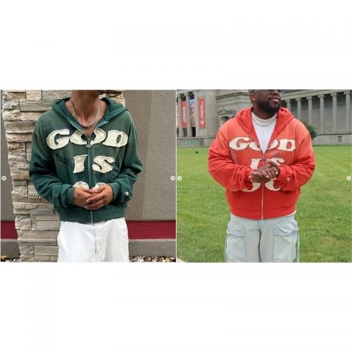 Fear of God FOG Good Is Do Zip-Up Hoodie Casual Cotton Sweatshirt Green