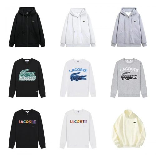 Lacoste Graphic Print Cotton Sweatshirt and Hoodie Collection Multicolor