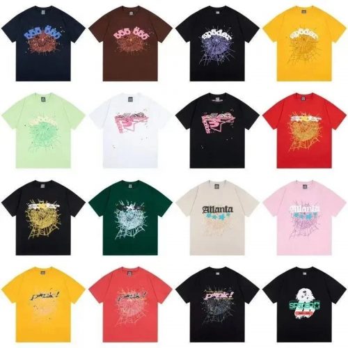 Sp5der Graphic Print Oversized Tee Multicolor