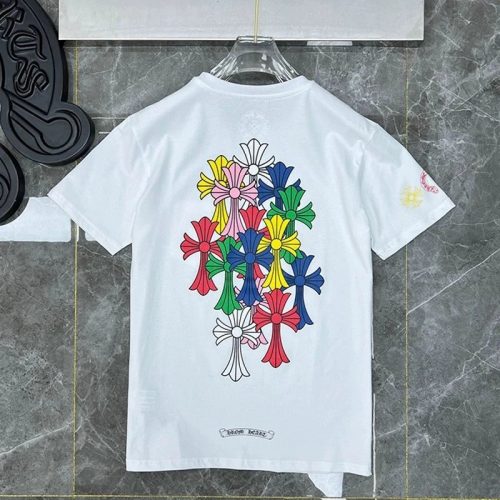 Chrome Hearts Multi-Color Cross Graphic Tee White