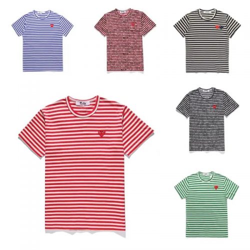 Comme des Garçons CDG PLAY Striped Casual T-Shirt Multicolor