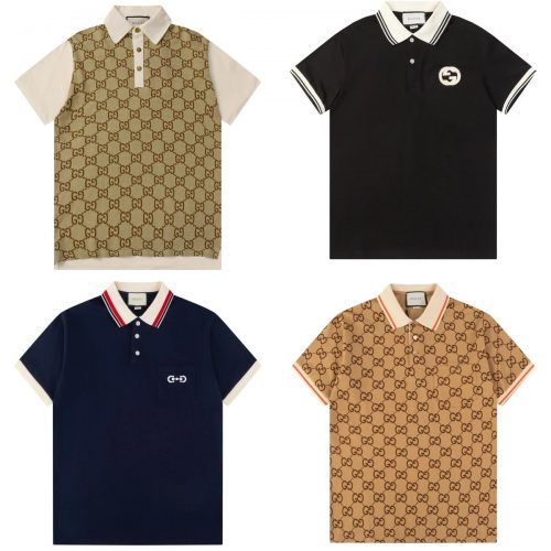 Gucci GG Monogram and Interlocking G Classic Polo Shirts Multicolor