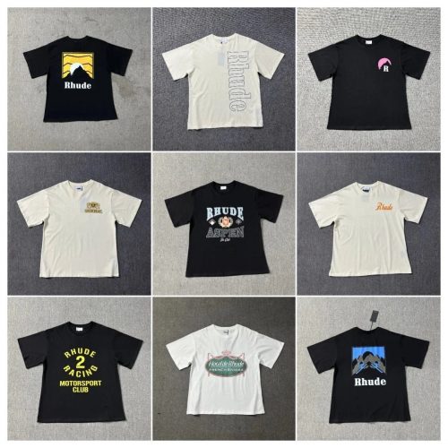 Rhude Graphic Print Oversized Tee Multicolor
