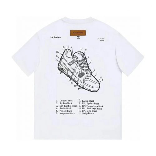 Louis Vuitton LV Trainer Blueprint Graphic Tee White