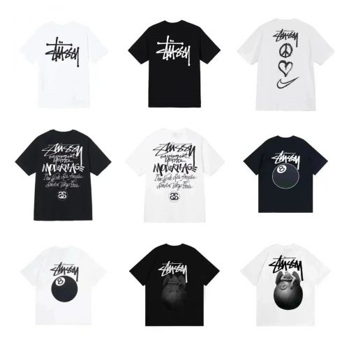 Stussy Graphic Print Streetwear T-Shirt Multicolor