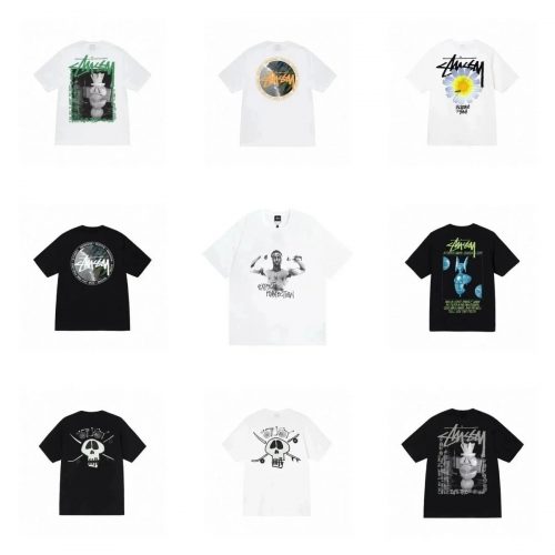 Stussy Graphic Print Streetwear T-Shirt Multicolor