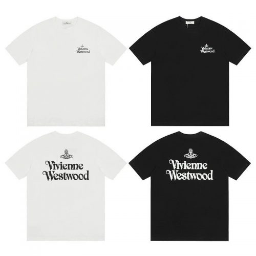 Vivienne Westwood Orb Graphic Cotton T-Shirt Black and White