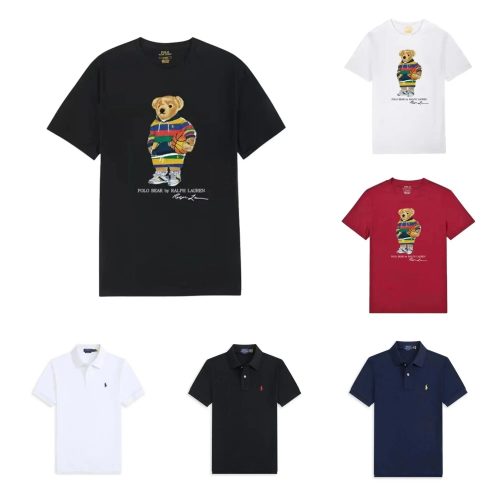 Ralph Lauren Polo Bear Graphic Tee Cotton T-Shirt Multicolor