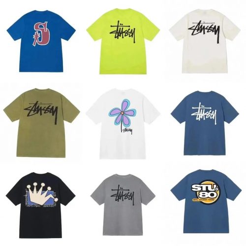 Stussy Graphic Print Streetwear T-Shirt Multicolor