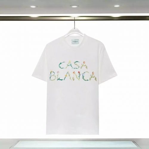 Casablanca Floral Logo Graphic Tee White
