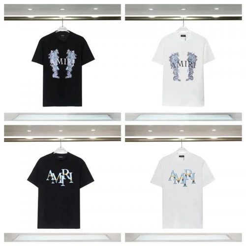 Amiri Graphic Print Cotton T-Shirt Black and White