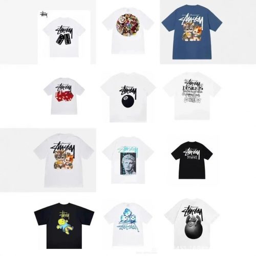 Stussy Graphic Print Streetwear T-Shirt Multicolor
