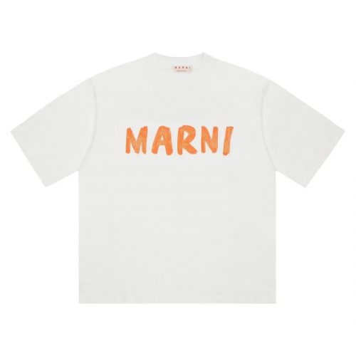Marni Brushstroke Print Oversized T-Shirt White
