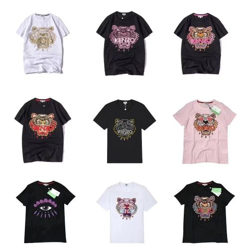 Kenzo Tiger Graphic Cotton T-Shirt Multicolor