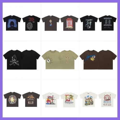 Travis Scott Circus Maximus Tour Graphic Streetwear T-Shirt Multicolor