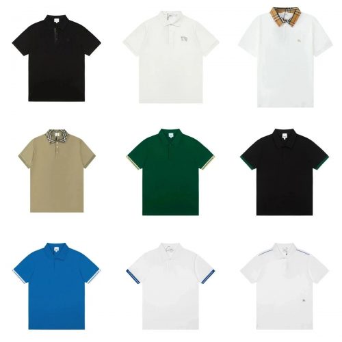 Burberry Check Collar Polo Shirt Classic Cotton T-Shirt Multicolor