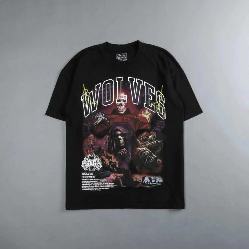 Darc Sport Wolves Forever Graphic Streetwear T-Shirt Black