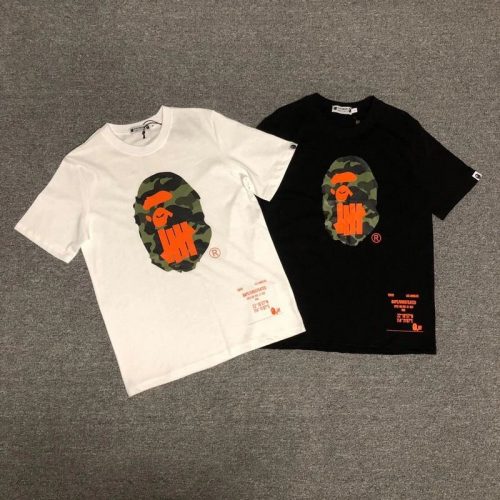 A Bathing Ape BAPE Undefeated Ape Head Graphic Tee Multicolor