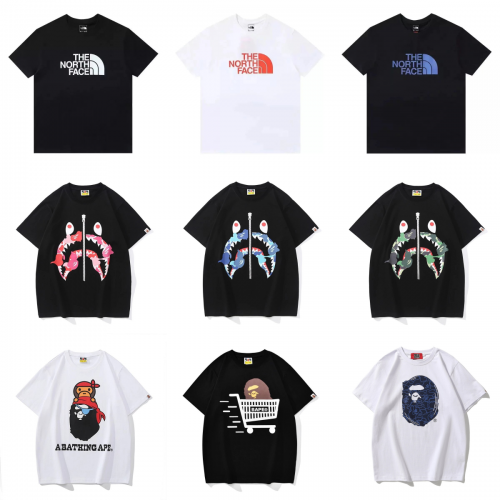 A Bathing Ape BAPE Graphic Print Streetwear T-Shirt Multicolor