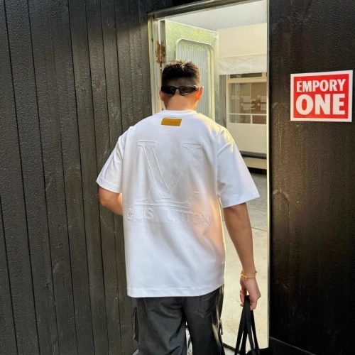 Louis Vuitton LV Embossed Cotton T-Shirt White