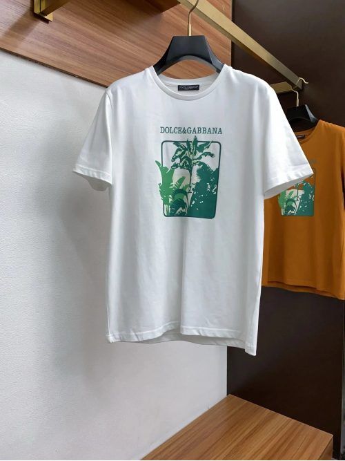 Dolce & Gabbana D&G Tropical Print Graphic Tee White