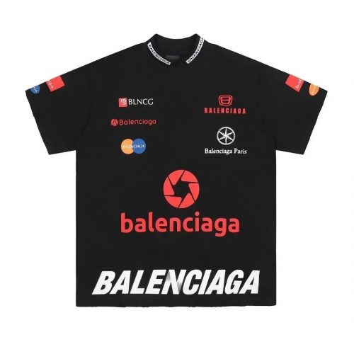 Balenciaga Corporate Graphic Oversized T-Shirt Black