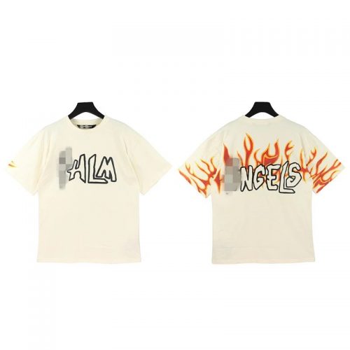 Palm Angels Flame Graphic Oversized Tee White