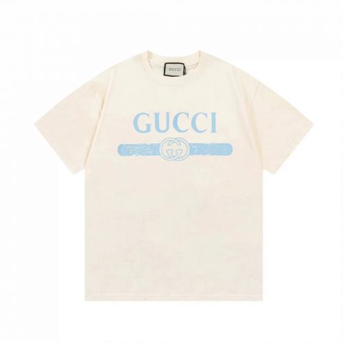 Gucci Interlocking G Print Graphic Tee T-Shirt Beige