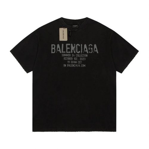 Balenciaga Summer 24 Collection Graphic Oversized Tee Black