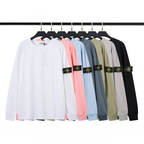 Stone Island Compass Patch Cotton Long Sleeve Shirt Multicolor