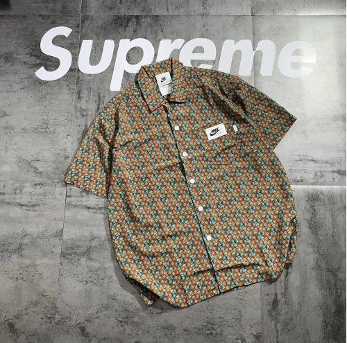 Nike Sportswear Woven Shirt Graphic Button-Down Shirt Multicolor