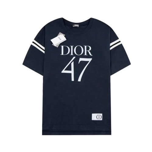 Dior Dior 47 Graphic Cotton T-Shirt Navy