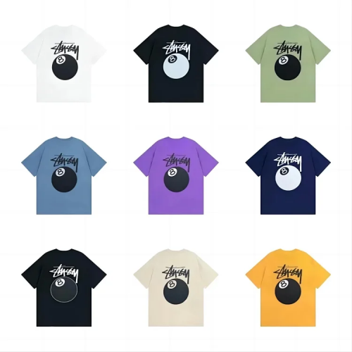 Stussy 8 Ball Graphic Tee Streetwear T-Shirt Multicolor