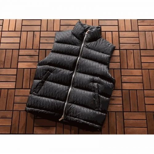 Dior Oblique Puffer Down Vest Black