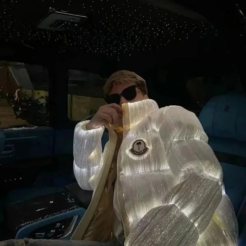 Moncler Palm Angels Glowing Puffer Jacket White